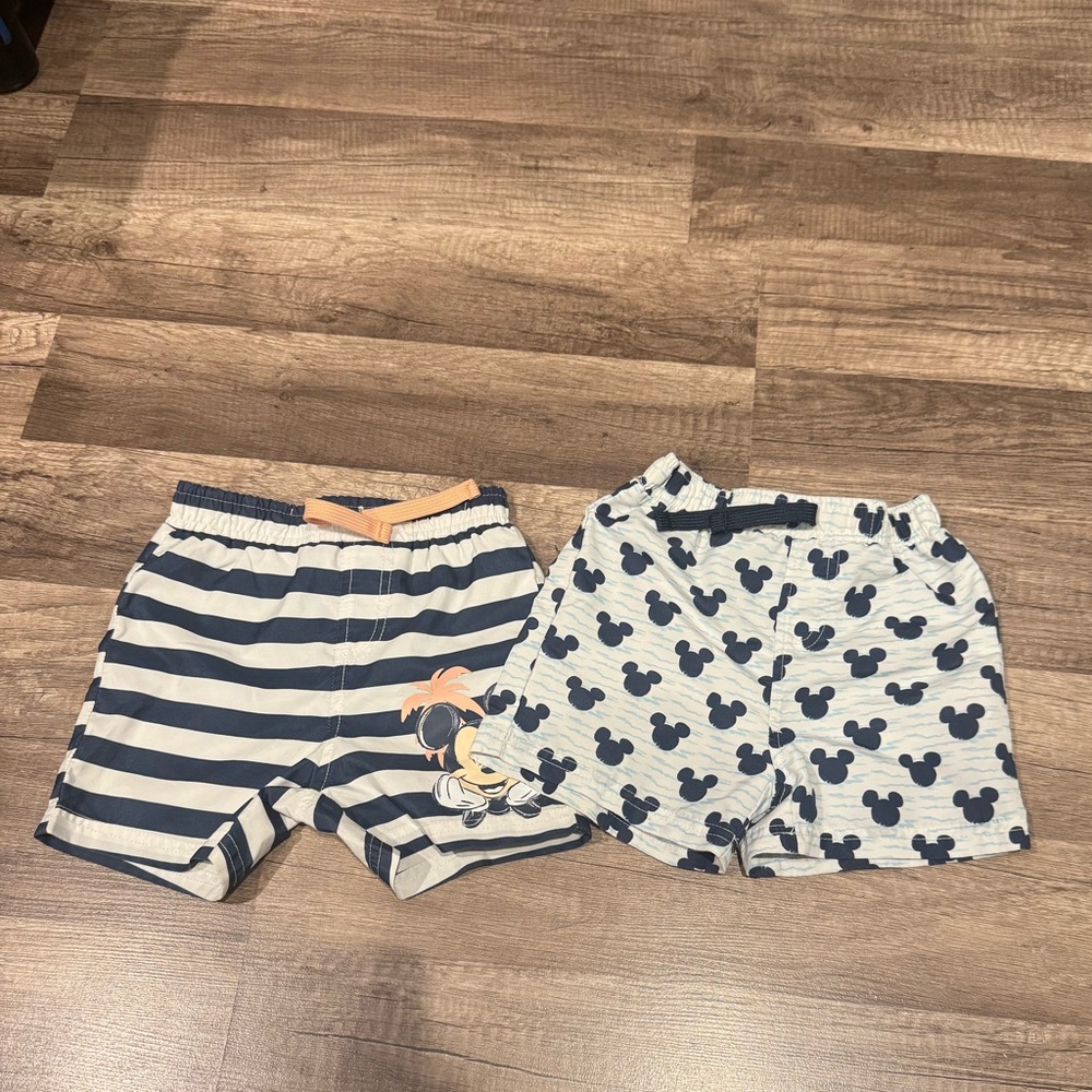 Primark Kids Swim Trunks - Navy and Gray